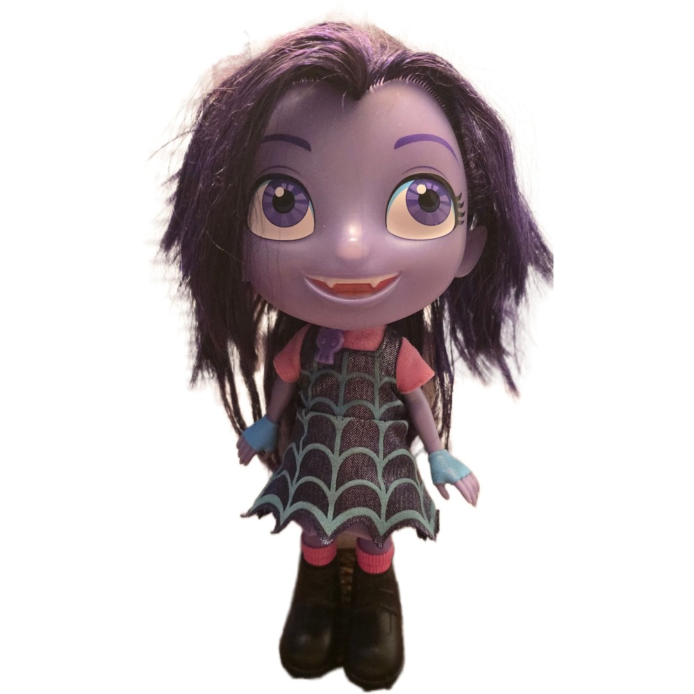 Disney Vampirina Ghoul Girl Doll Purple Hair Spiderweb Dress 10 Inch Figure